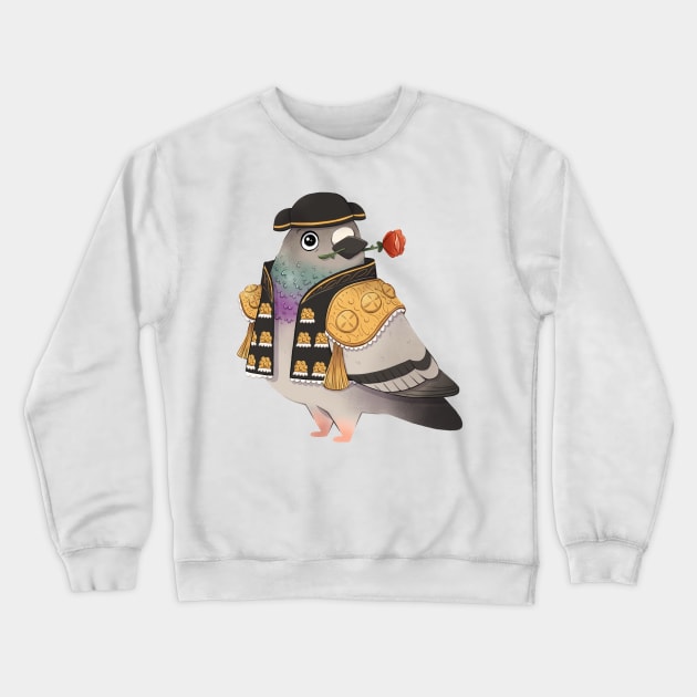 Señor Pigeon Crewneck Sweatshirt by Melissa Jan